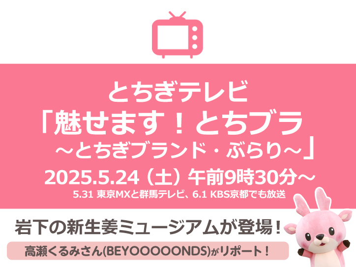 画像：とちぎテレビ『魅せます！とちブラ～とちぎブランド・ぶらり～』